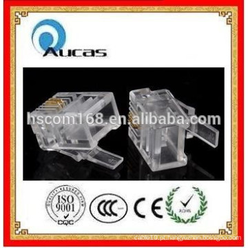 Conector de Cristal Modular Plug RJ45 para cabo de rede